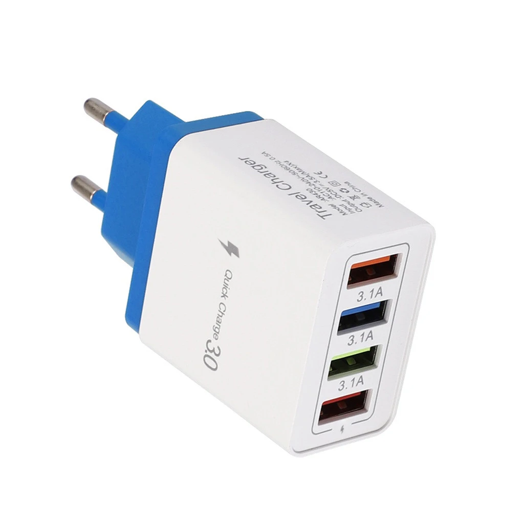4 порта быстрой зарядки QC 3 0 usb хаб высокого стандарта PC пожаробезопасный материал
