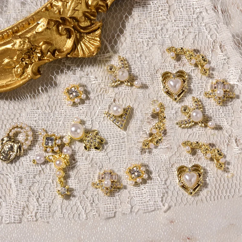 1 шт. золотистые/Серебристые Металлические Стразы для ногтей смешанные размеры