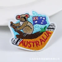 10pcslot australian animal flag embroidery patch jacket jean backpack clothing decoration accessory iron heat transfer applique