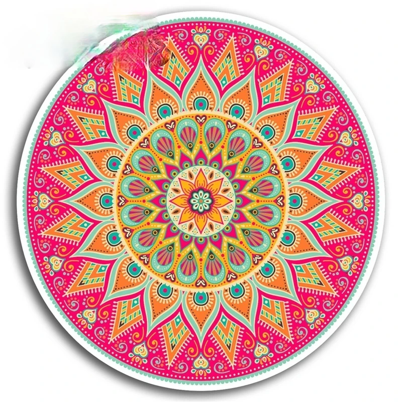 

Creative Mandala Boho Pink Vinyl Stickers Sticker Laptop Luggage Gift Bumper Decals Waterproof Car Accessories Van Decals