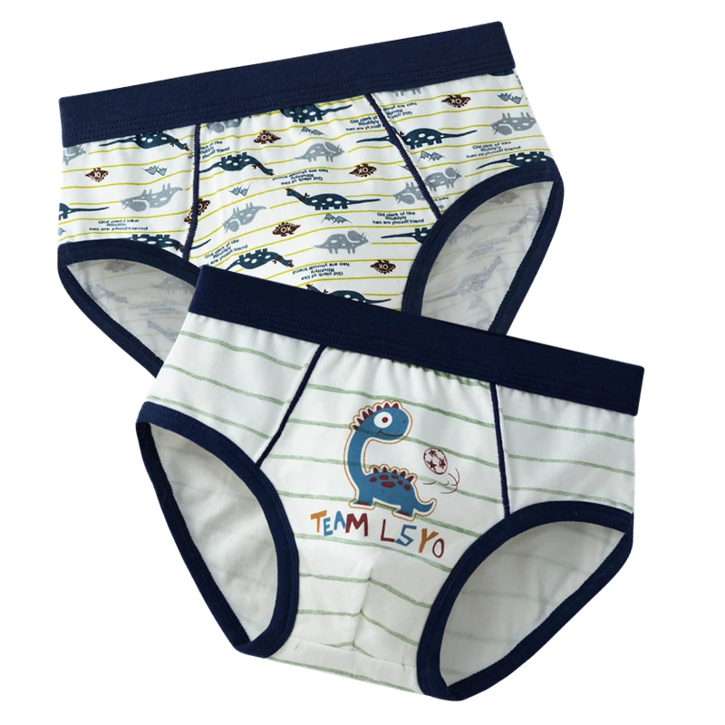 

Нижнее белье из 100% хлопка для мальчиков, шорты с изображением слона динозавра для детей 3, 4, 6, 8, 10, 12, 14 лет, одежда для мальчиков OKU203030