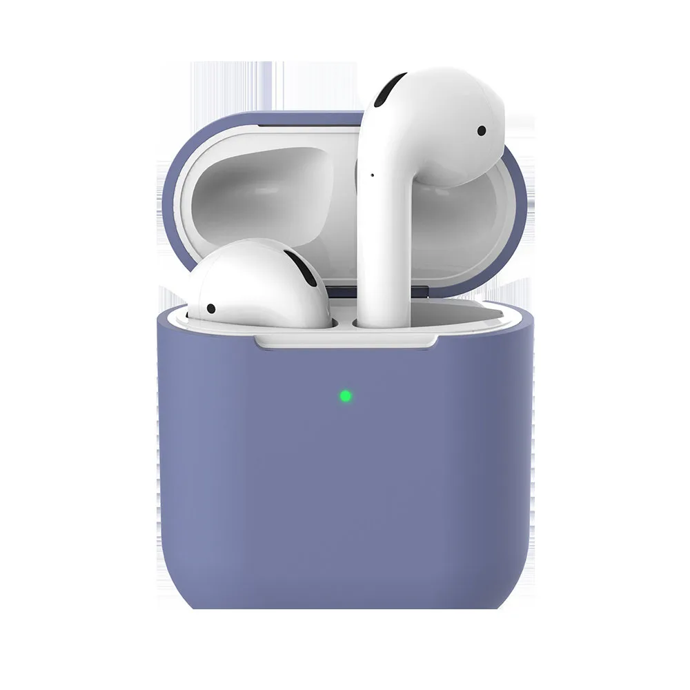 qianzhanlanTC2dai Чехол для наушников Apple AirPods 2 силиконовый чехол беспроводной Bluetooth наушники Air Pods Чехол защитный для AirPod Silm чехол - Цвет: qianzhanlanTC2dai