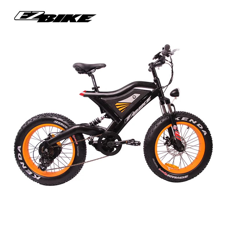 500W 10.4ah Электрический горный велосипед EZBIKE для снежной дороги и электровелосипеда, 48 В, 500 Вт, бесщеточный складной велосипед с толстыми шинами, роскошный электрический мопед - Цвет: 500W 10.4ah