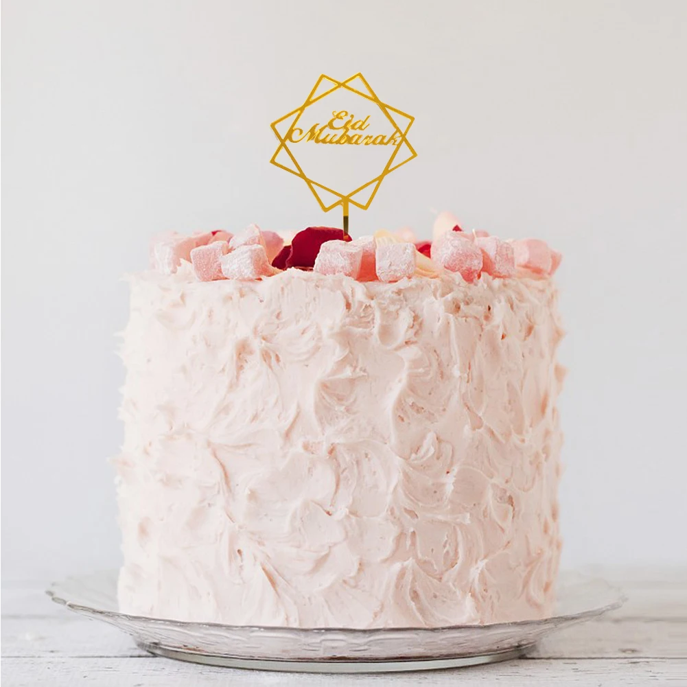 Новый ИД Мубарак торт фигурки жениха и невесты Цвета: золотистый Серебристый