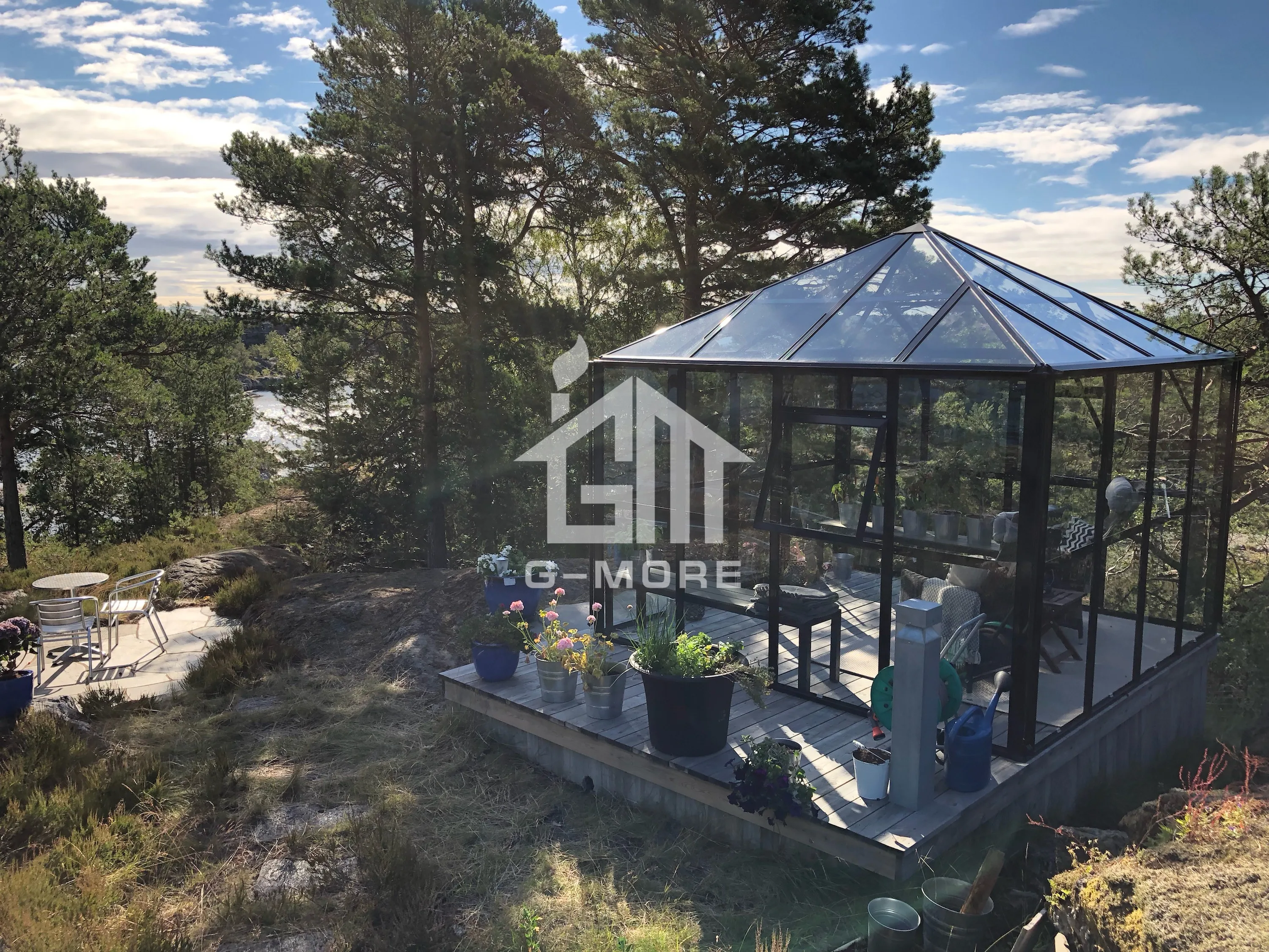 Открытый роскошный DIY зеленый дом алюминиевый парник для