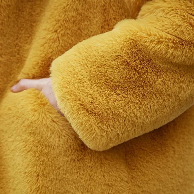 Шуба женская из искусственного меха норки длинная зимняя 2021 | Женская одежда