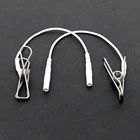 Женские зажимы для сосков IKOKY для мастурбации, аксессуары, зажимы для сосков с электрошоком, 1 пара, для взрослых, для игр, для мужчин