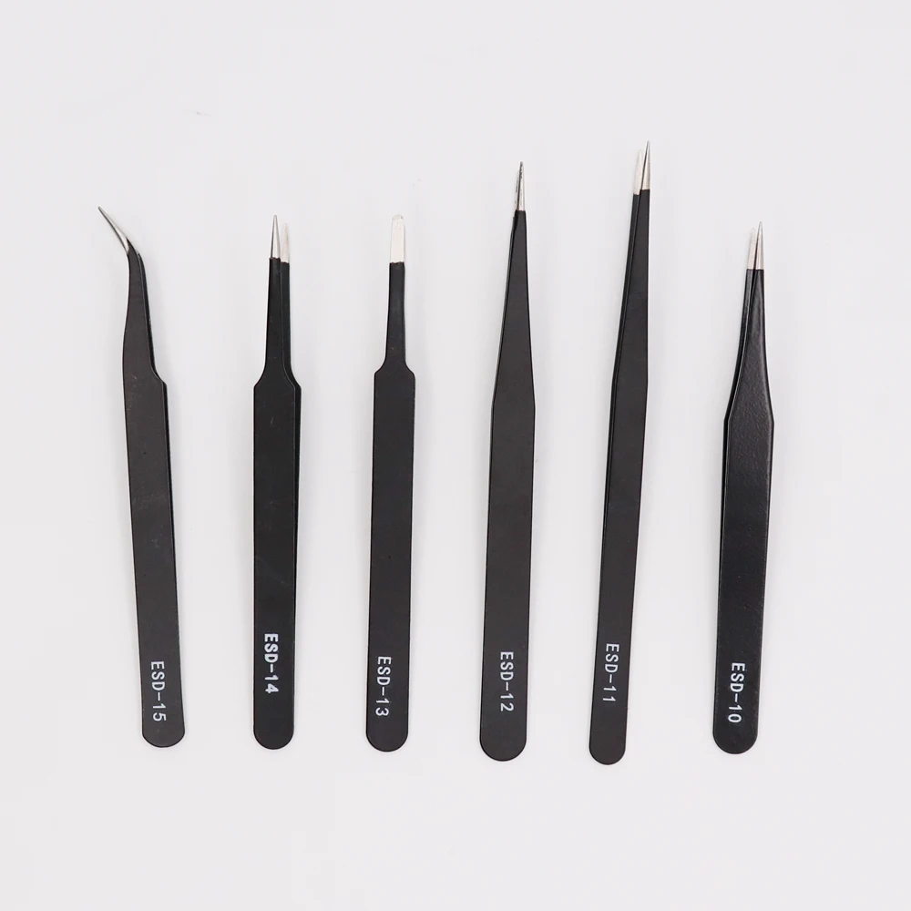 Нержавеющая сталь точный ESD Анти статический пинцет с острыми концами локоть