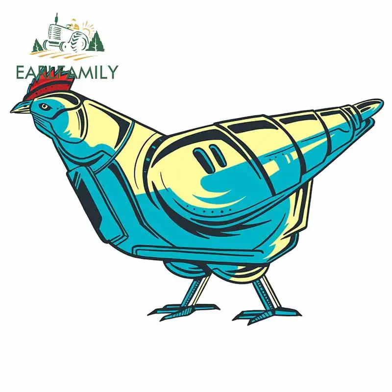 EARLFAMILY 13 см x 9 4 для робота курицы автомобильные ремонтные наклейки Солнцезащитная
