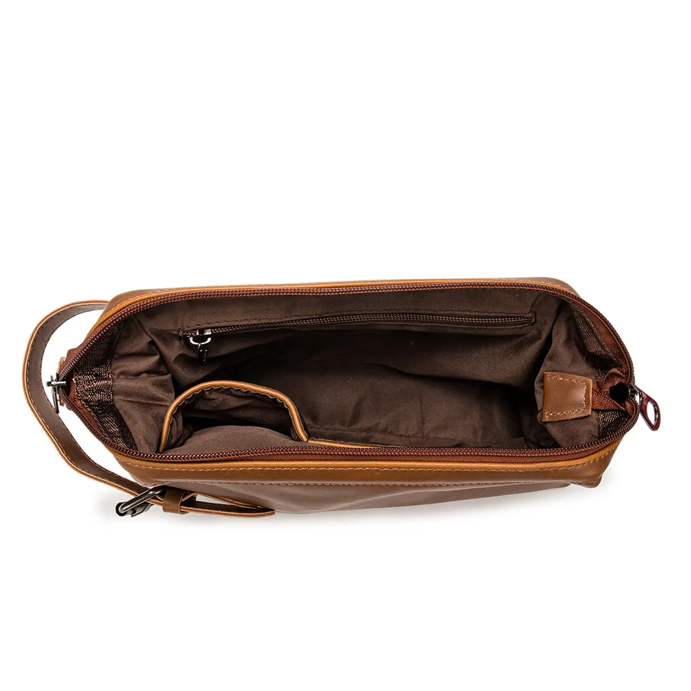 

Vintage Hand Cluth Bag for Men 2021 Mini Men's Handbags Leather Purse Money Phone Pouch Fashion Zipper Luxury Cluth Purses Bolso