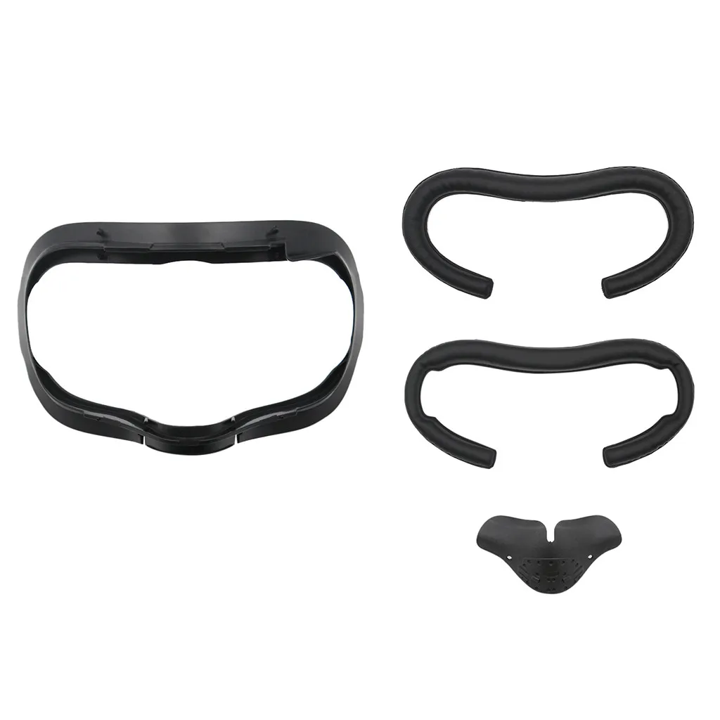 Black Удобные Сменные аксессуары для oculus quest vr playstation classic маска для глаз мягкая легкая чистка кожа для Oculus Rift - Цвет: Black