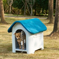 403tc four seasons universal waterproof plastic luxury small dog house medium pet kennel indoor outdoor for teddy