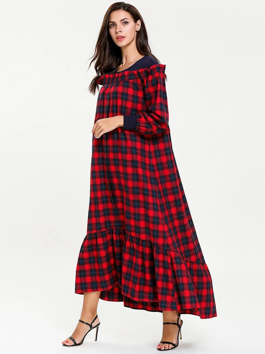 Abaya/Новинка Турецкая юбка в клетку с надписью Mumulmane Femme Короткая для девочек