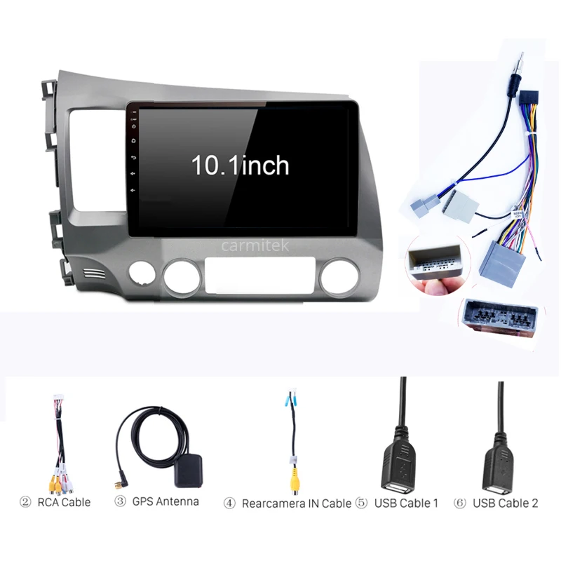 Автомобильный мультимедийный плеер 2din Android GPS радио для Honda Civic 2006 2007 2008 2009-2011