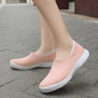 hot summer sale running shoes woman spring sport shoes large size mesh sneakers breatheable sock sneaker women flats slip on
