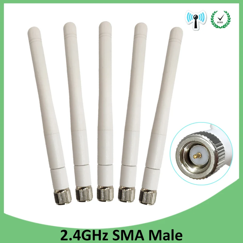 5 шт. антенна 2 4G 3dbi sma Wi-Fi 4 ГГц | Мобильные телефоны и аксессуары