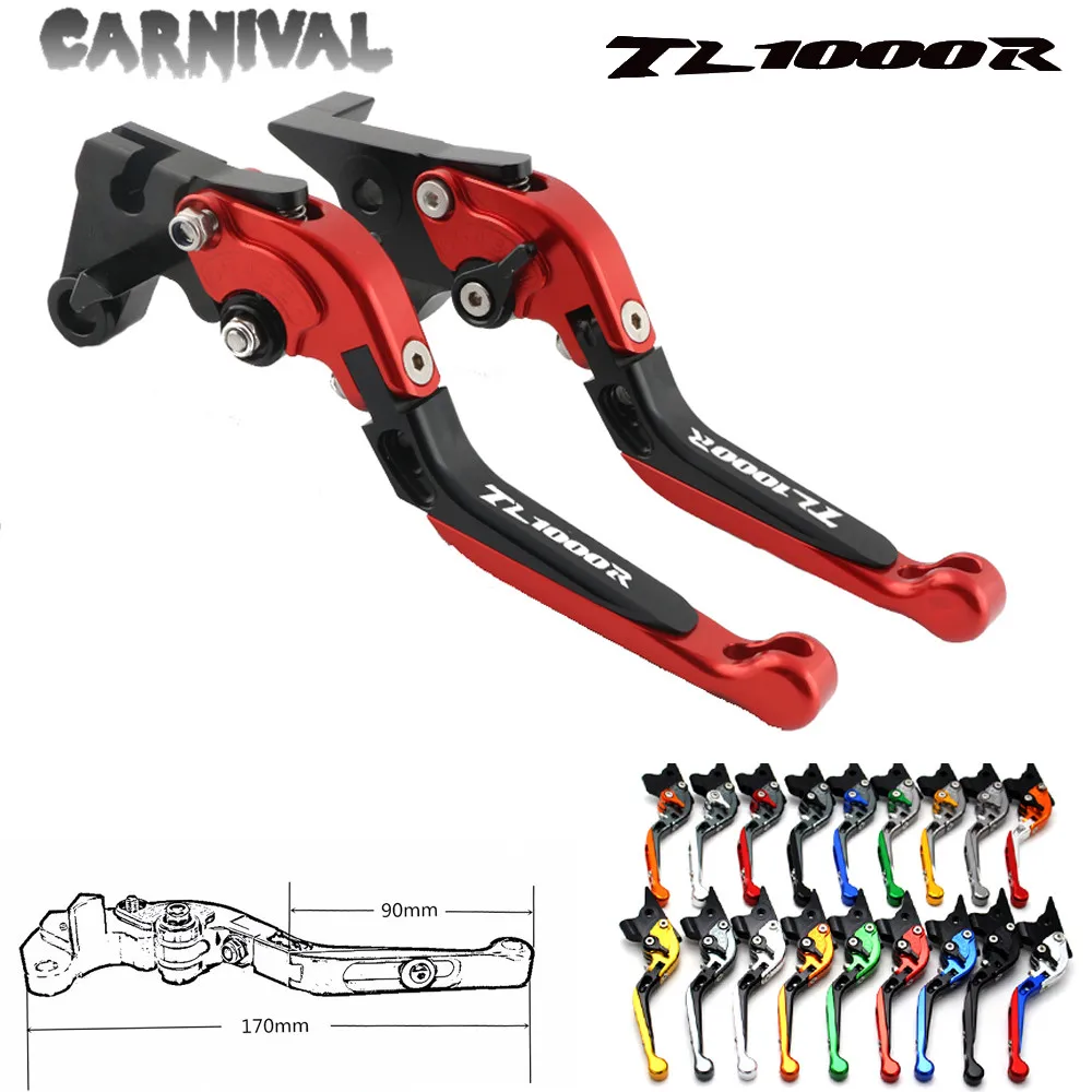 

For Suzuki TL1000R TL 1000R CNC logo adjustable foldable and retractable motorcycle brake lever 1998 1999 2000 2001 2002
