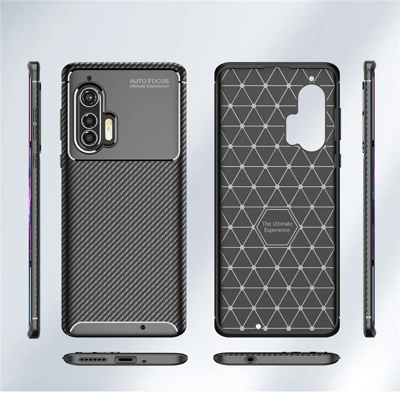 for motorola moto rola edge plus case luxury carbon fiber bumper silicone phone back case for moto rola edge cover free global shipping