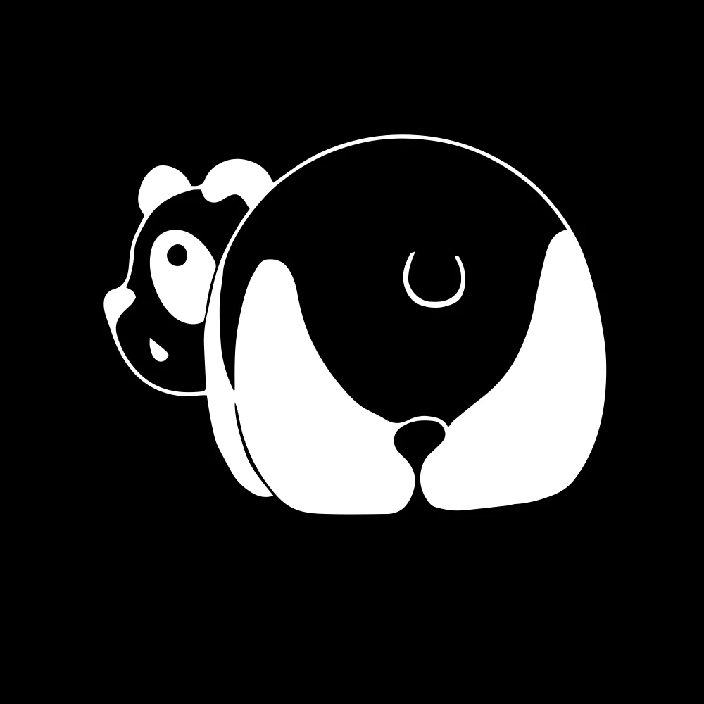 

Cute Cartoon Panda Stickers Creative Voiture Decal Car Styling Motorcycle Body Cool Covers Auto Decoration Black/Silver