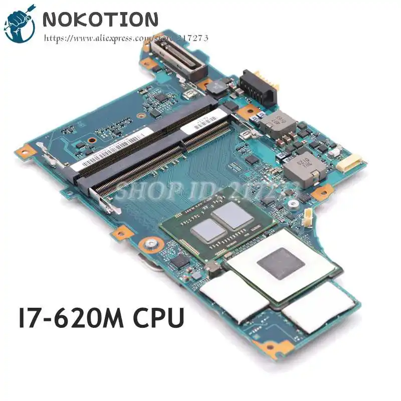 

NOKOTION For Sony Vaio VPCZ1 VPCZ1390X Laptop Motherboard A1754727A A1789397A MBX-206 Main Board DDR3 I7-620M CPU