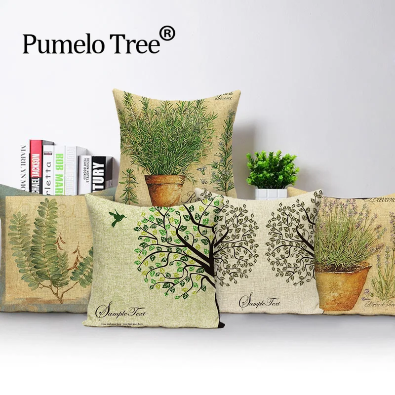 Северное растение накидки на подушки скандинавский листья подушка чехол Дерево