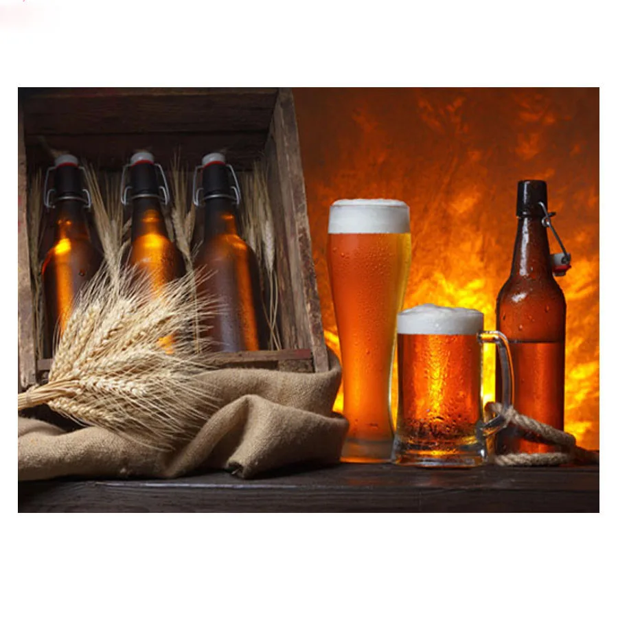 Вышивка алмазная живопись пиво Алмазная вышивка полная квадратные Стразы