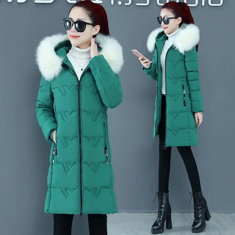 

Women Thicken Parkas Hooded 2020 New Winter Coat Women Plus Size S-3XL Wadded Jacket Long Parka Gilrs Jaqueta Feminina Y586