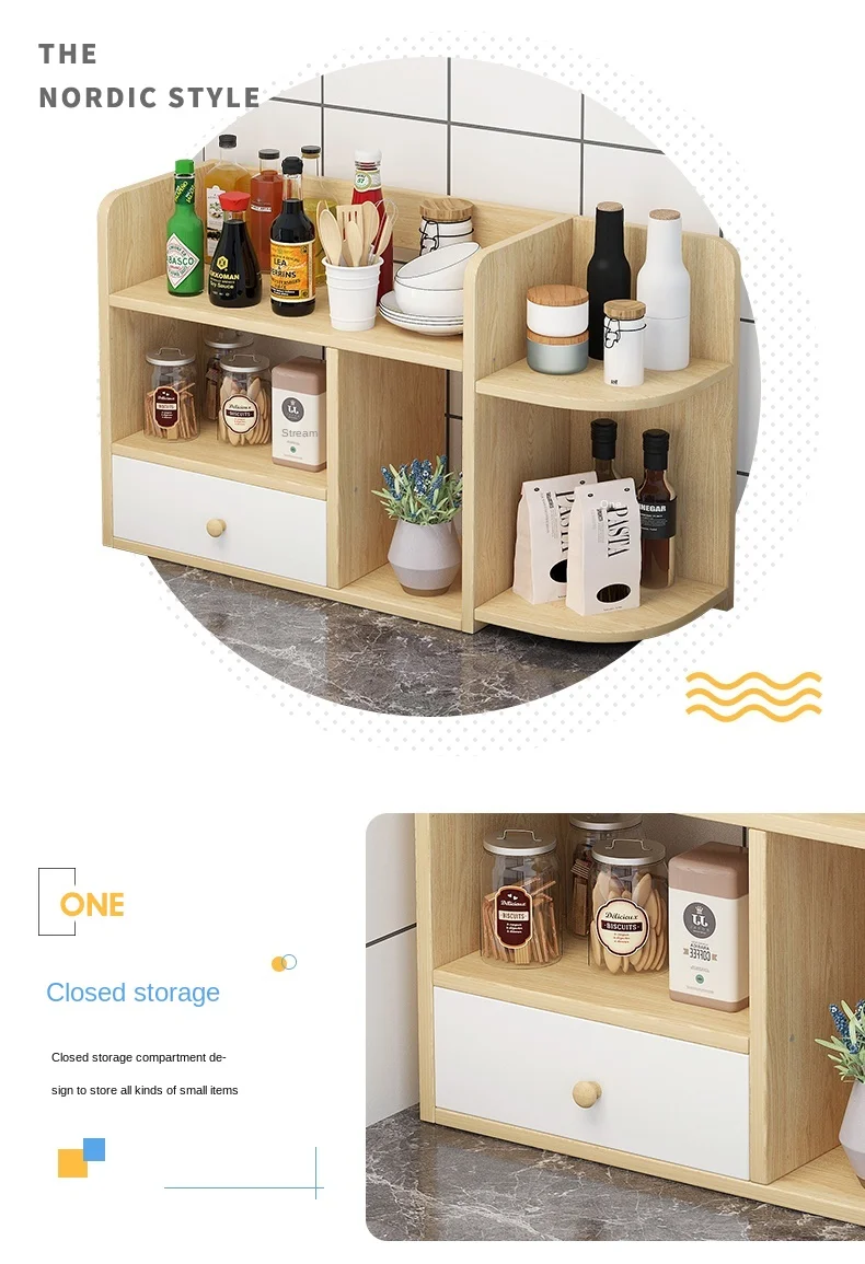 

Kitchen Shelf Storage Shelf Simple Condiment Storage Rack