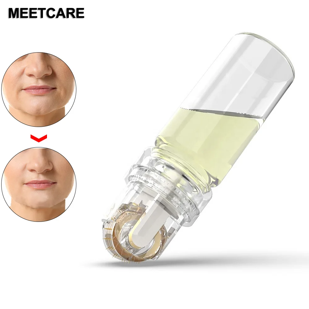 Мезороллер Hydra 0 25 мм золотые титановые наконечники мезотерапия штамп для