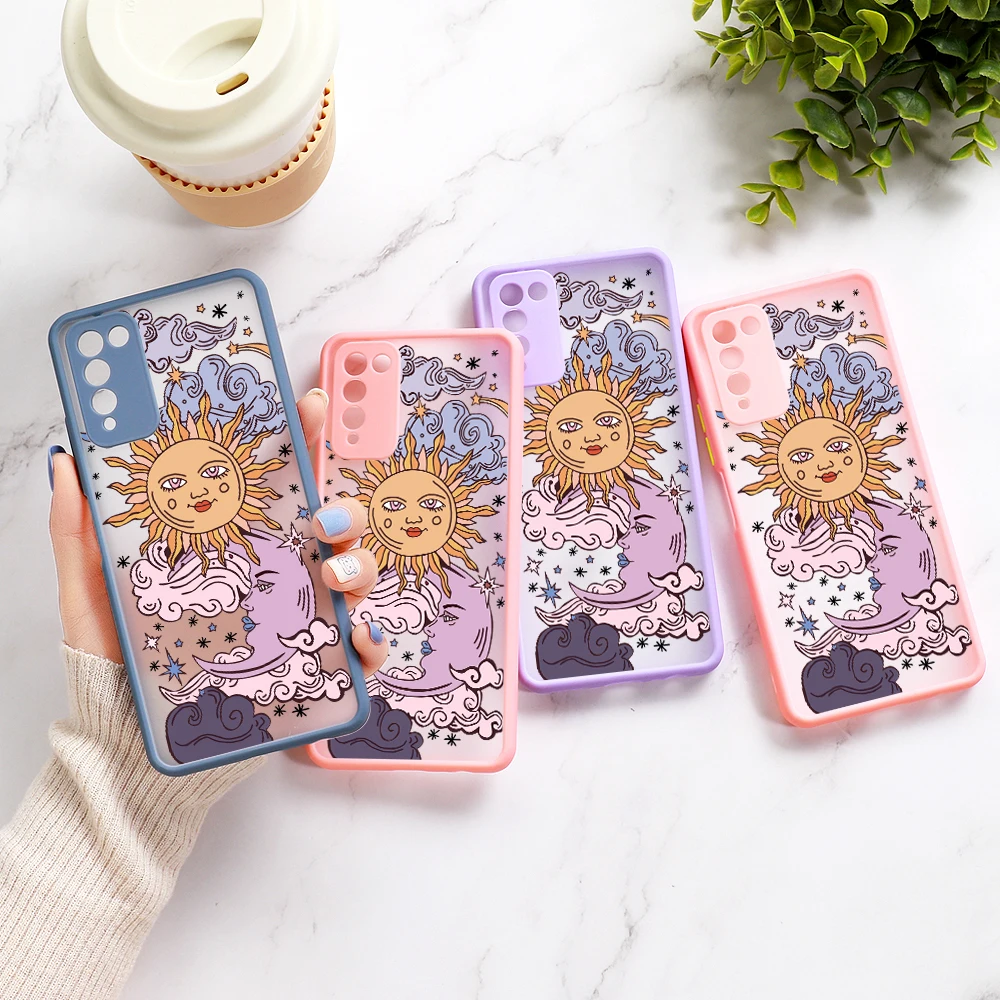 

Realme C3 Case PC Case for Realme 7 Pro 6 5S C25 C17 C15 C12 V5 C11 2020 Cover Matte Silicon Sun Painted Pattern Shell Fundas