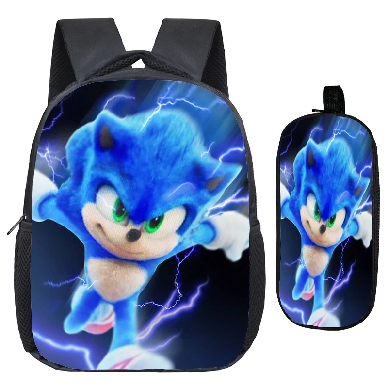 New Flim Mochila Bookbag Sonic Mini Backpack Morral School Bags for Girls Boys Toddler Small Kids with Pencil Case | Багаж и сумки