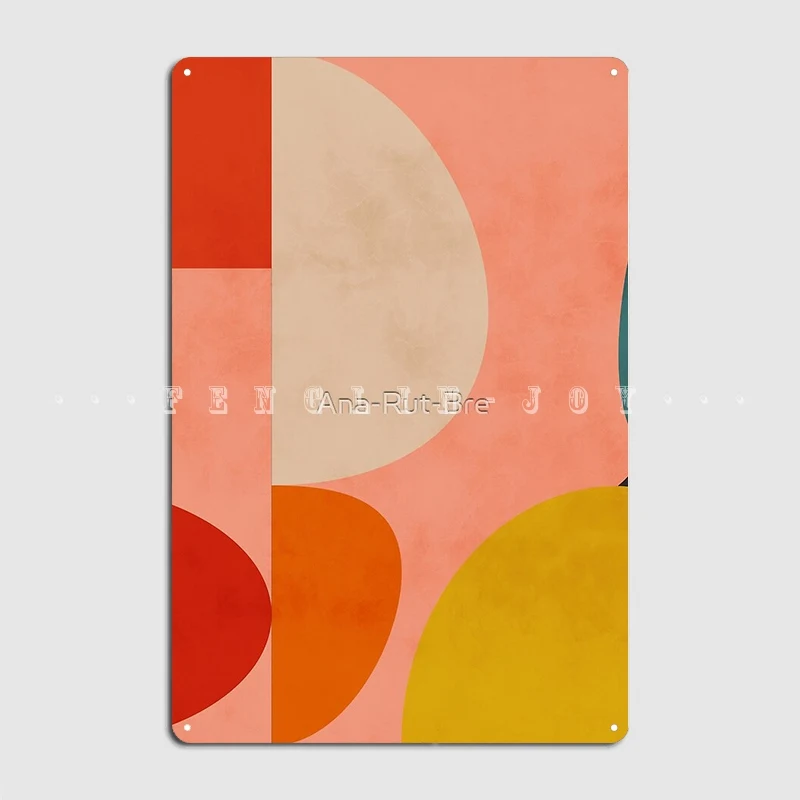 Геометрические фигуры абстрактные 2 металлические знаки настенный паб