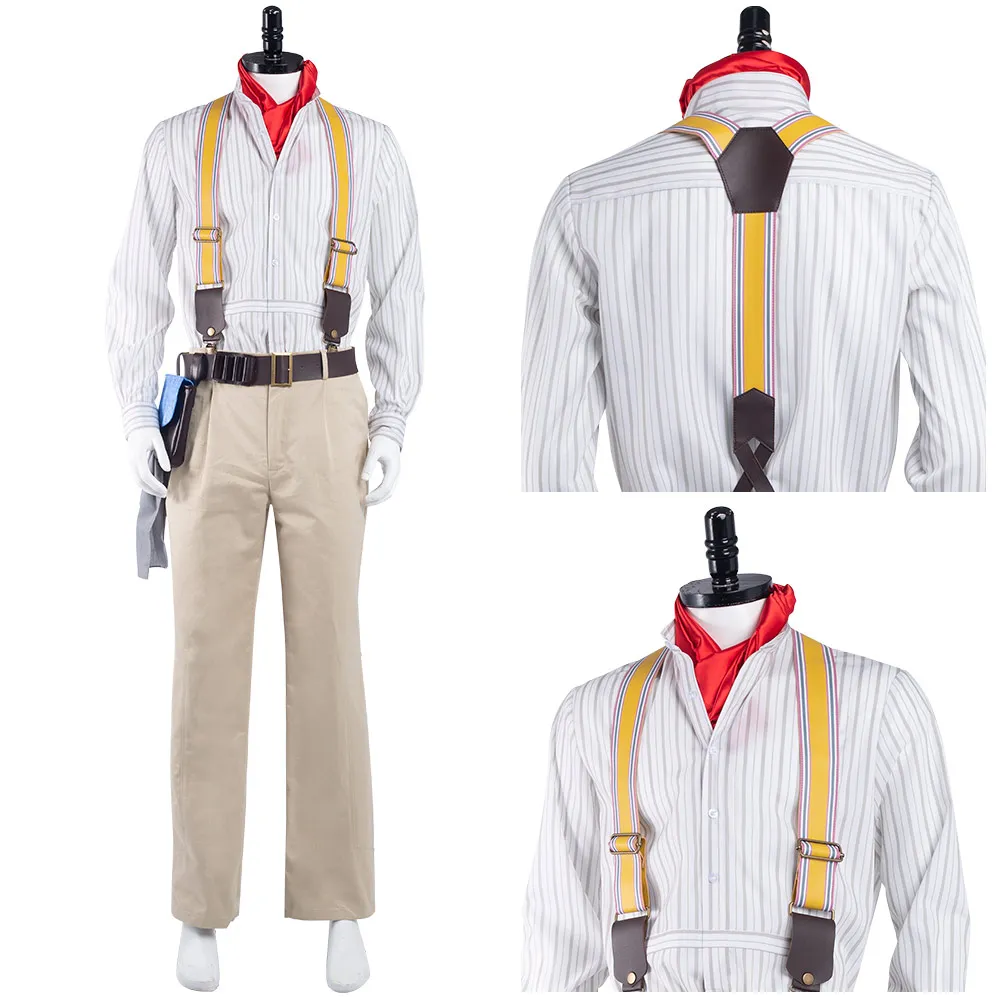 

Jungle Cruise Frank Wolff Cosplay Costume Shirt Pants Outfits Halloween Carnival Suit