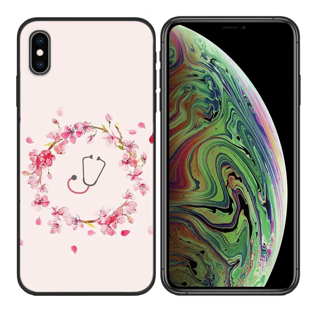 Силиконовый чехол Tasche Deckt Concha Ader медсестры для iPhone X XS XR XS 11 11Pro Max 7 8 6 6S 5 5S SE Plus Fundas Capa