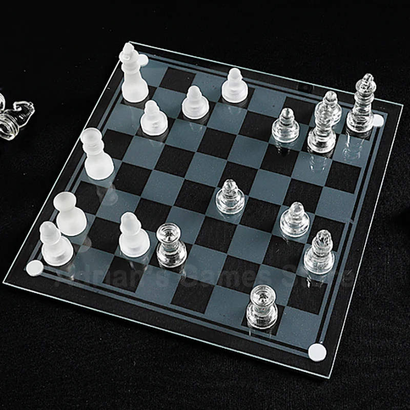 3 Sizes Crystal Chess Glass Board Games | Спорт и развлечения