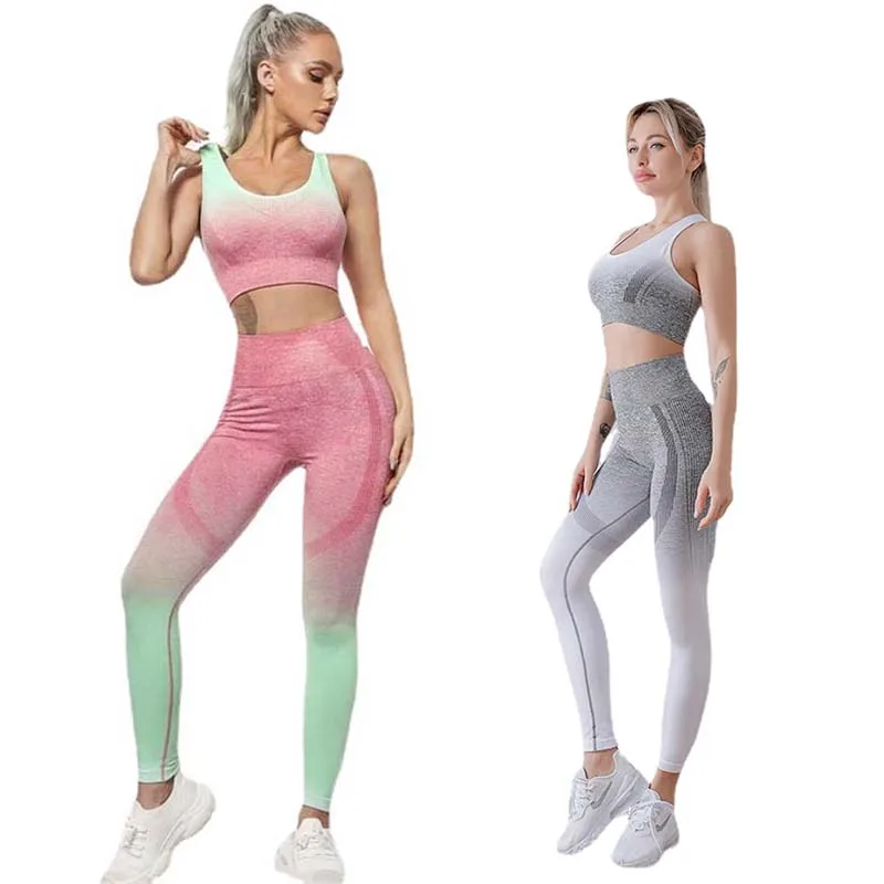 Seamless Yoga Set Women Gym Set Workout Clothes Fitness Clothing Sports Bra Leggings Clothing Fitness Sportswear Sports Suits