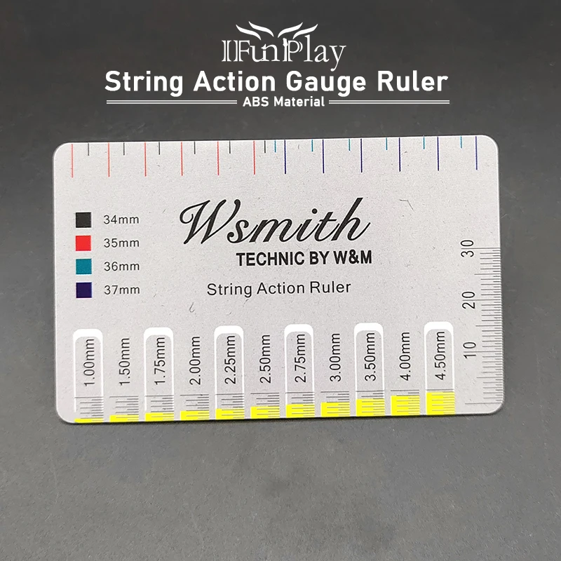 1 шт гитарная струна экшн измеритель натяжения струн шаг линейка измерительный