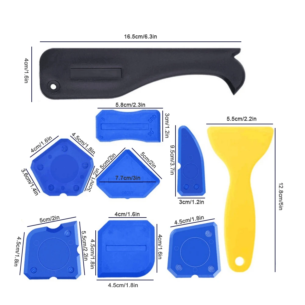 

Sealant Caulking Tool Kit Smoothing Finishing Tiles Seam Beauty Grout Scrapers For Newly Refurbished Various Sealing Projects