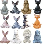 Причудливый сфинкс, кошка, медитация, коллекционные фигурки, миниатюрный Декор ручной работы, модель животных, фигурки, игрушки, украшение для дома, Прямая поставка