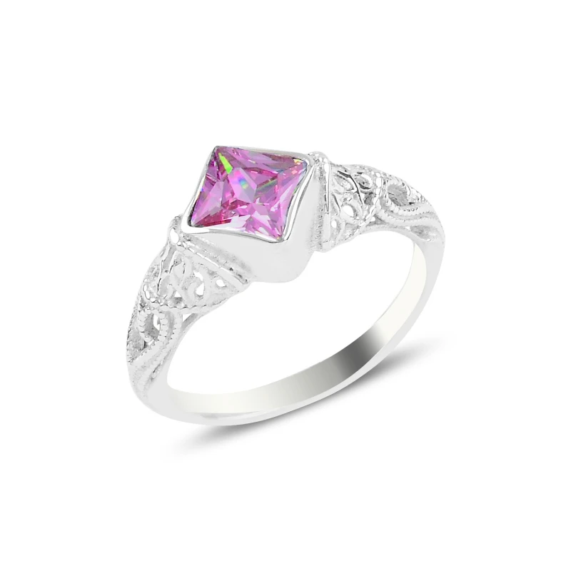 

Silverlina Silver Pink Zircon Engagement Ring