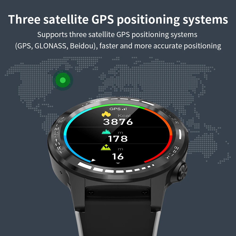 Смарт-часы M7S мужские с GPS компасом барометром SIM-картой и Пульсометром |