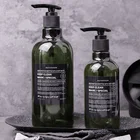 250500MLRefillable мыло бутылка шампуня зеленые пластиковые бутылочки для геля для душа для мытья тела дозатор пустая Пресс косметический Ванная комната Jar