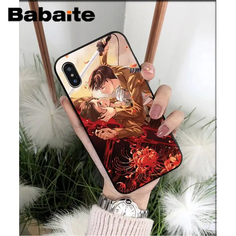 Babaite атака на Титанов аниме Япония черный мягкий чехол для телефона iPhone 8 7 6 6S Plus X XS MAX 5 5S SE XR 11 11pro 11promax