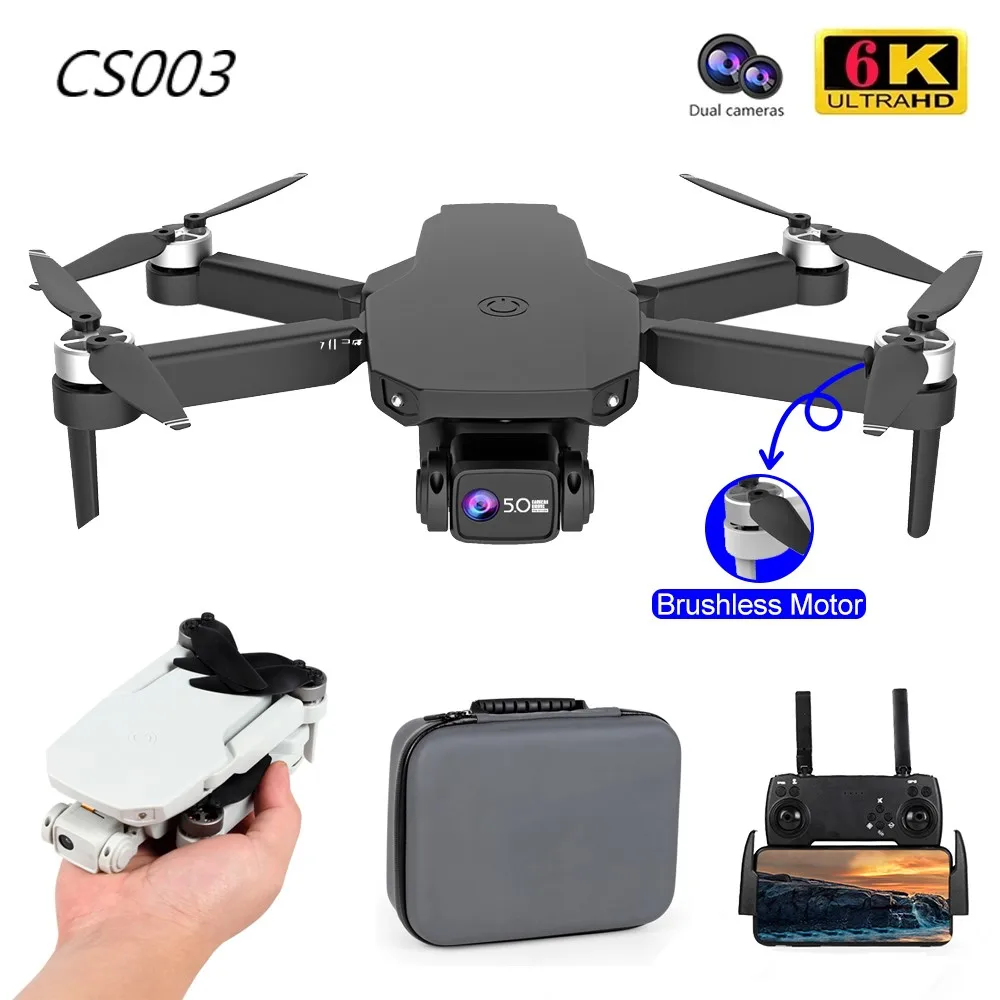 

New CS003 Rc Drone Gps 5G Wifi FPV Dron Brushless Motor Positioning Optical Flow Dual Camera 6K HD Foldable Quadrocopter