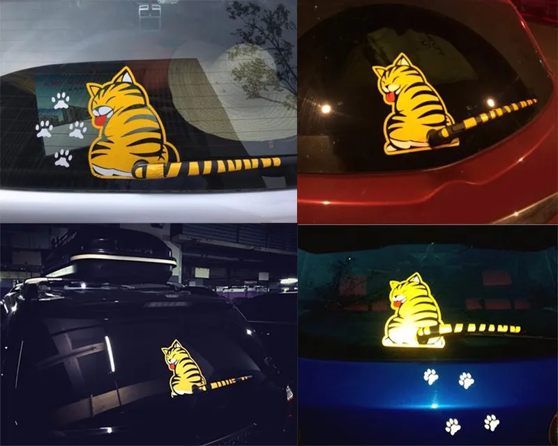 Забавный кот подвижный хвост Наклейки Декор автомобиля Стикеры для Geely () GC6 9 Haoqing