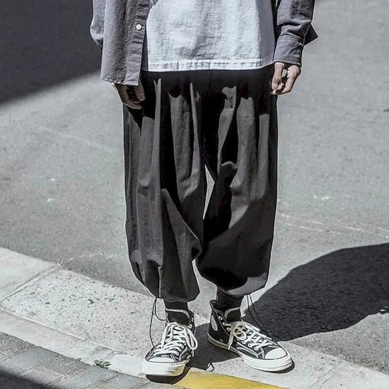 Шаровары мужские модные брендовые леггинсы в японском стиле брюки Мужские осенне зимние универсальные