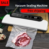 food free vacuum sealer 100v 240v 110w automatic commercial household packaging machine kitchen storage packer film 10 pcs bags