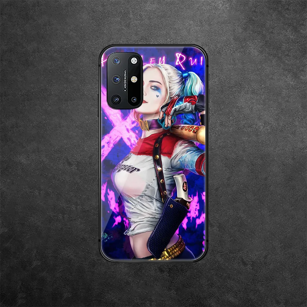 

Harley Queen Tempered Glass Phone Case Cover For Oneplus Oppo Realme A53 Find X 2 3 5 6 7 8 9 T Pro Nord Gt Neo Hoesjes Fashion