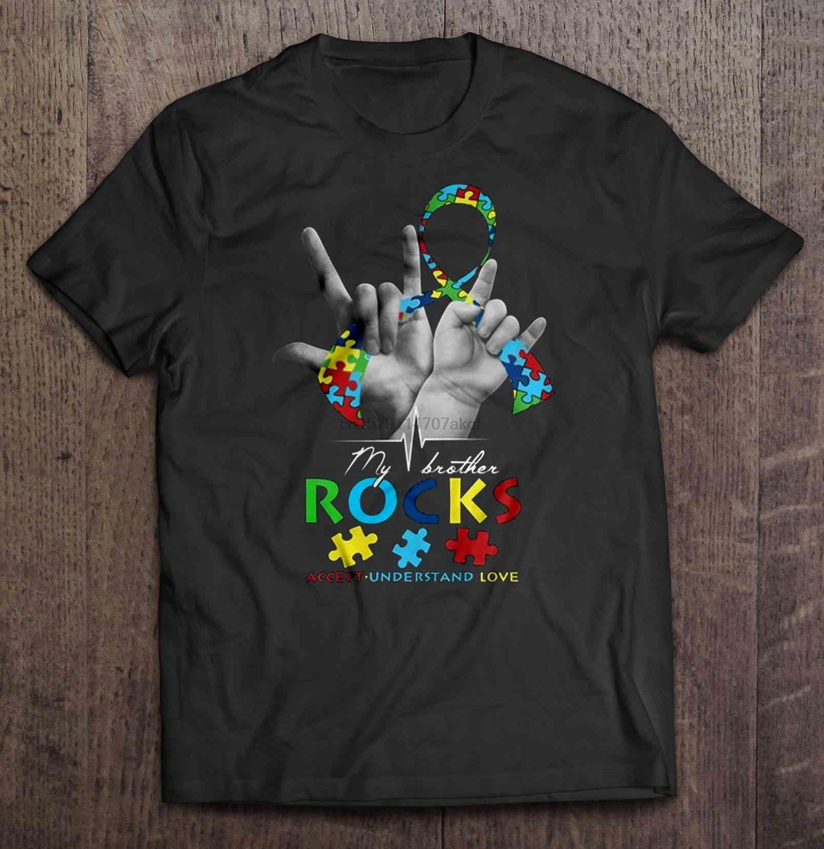 Мужская забавная футболка модная с надписью мой брат камни принять понимание