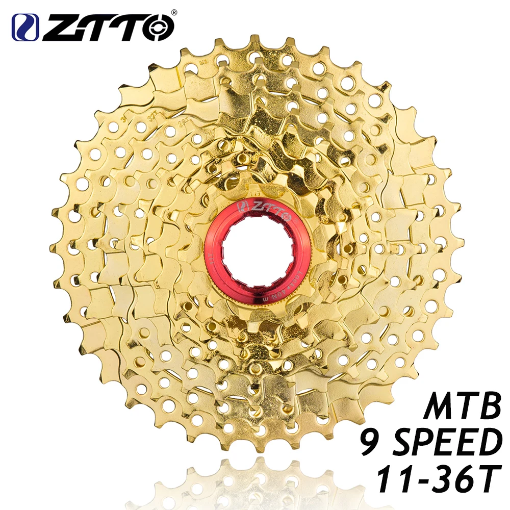 

MTB 9 Speed 11- 36T Gold Cassette Sprocket Flywheel 9s 27s Freewheel for Mountain Bike M370 M430 M4000 M590 M3000